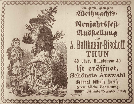 Weihnachtsgeschenke in Thun  zu Ururgrossvaters Zeiten