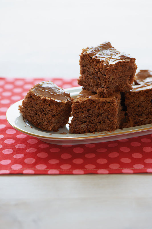 Geschmolzener Hase: Brownies mit Nüssen
