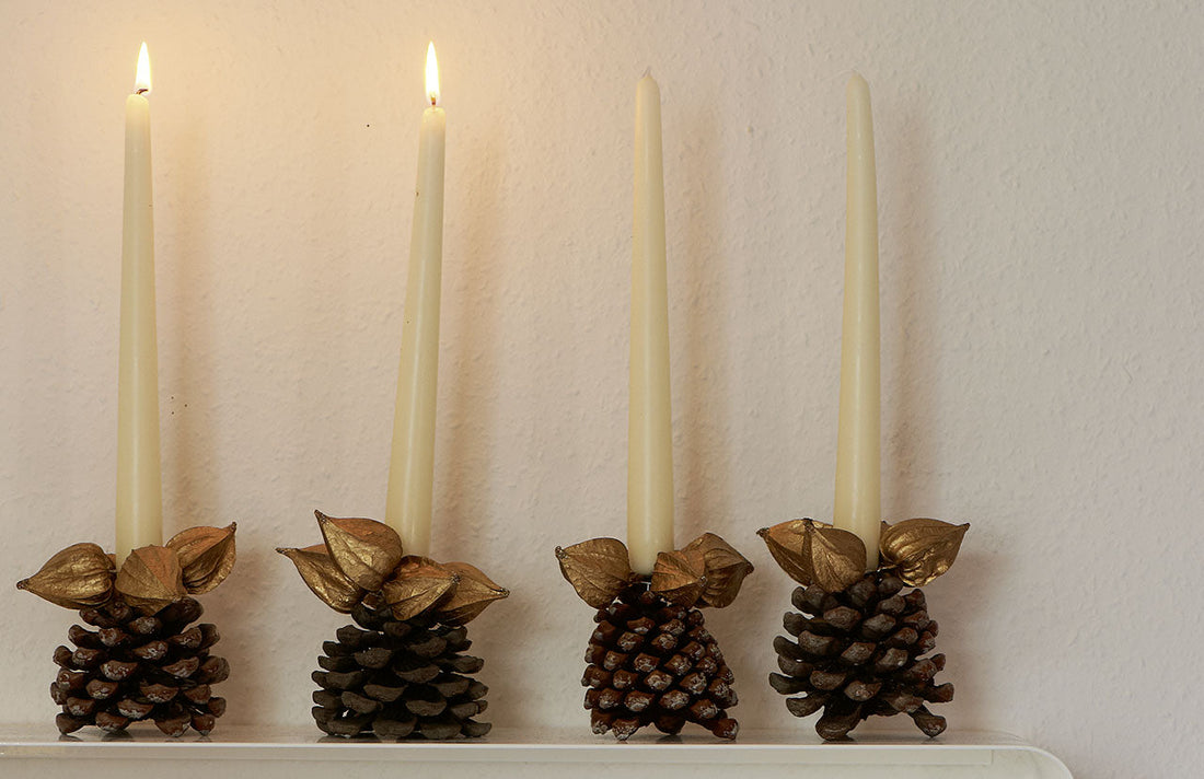 Eine von vielen Ideen für einen Adventskranz